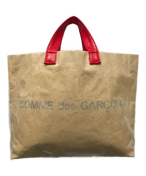 COMME des GARCONS GIRL（コムデギャルソンガール）COMME des GARCONS GIRL (コムデギャルソンガール) クラフトトートバッグ ベージュ×レッド サイズ:不明の古着・服飾アイテム