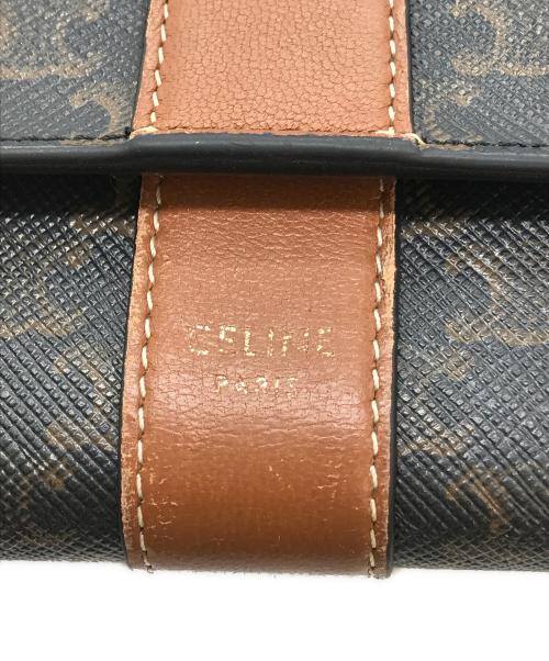 CELINE（セリーヌ）CELINE (セリーヌ) スモール トリフォールドウォレット ブラック×ブラウンの古着・服飾アイテム