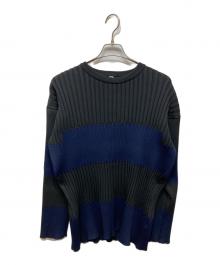 CFCL（シーエフシーエル）の古着「FLUTED LONG SLEEVE TOP」｜ネイビー×ブラック