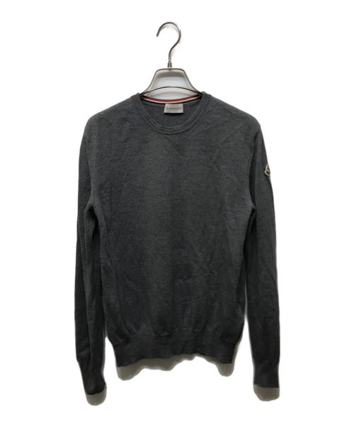 MONCLER（モンクレール）MONCLER (モンクレール) MAGLIONE TRICOT GIROCOLLO クルーネックニット グレー サイズ:Mの古着・服飾アイテム