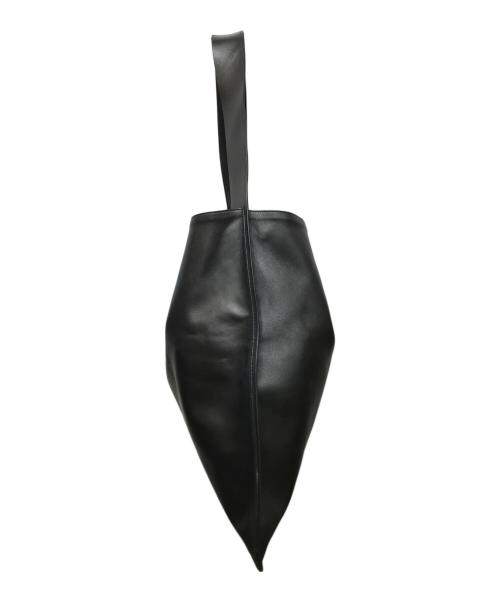 JIL SANDER（ジルサンダー）JIL SANDER (ジルサンダー) BORDER HOBO レザートートバッグ ブラックの古着・服飾アイテム