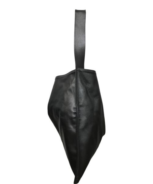 JIL SANDER（ジルサンダー）JIL SANDER (ジルサンダー) BORDER HOBO レザートートバッグ ブラックの古着・服飾アイテム