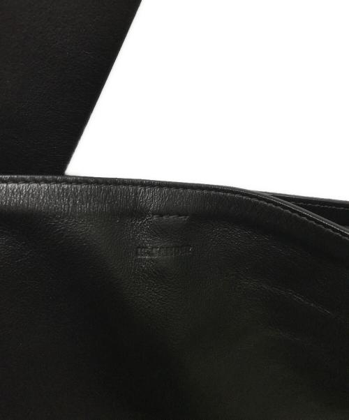 JIL SANDER（ジルサンダー）JIL SANDER (ジルサンダー) BORDER HOBO レザートートバッグ ブラックの古着・服飾アイテム