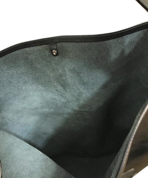 JIL SANDER（ジルサンダー）JIL SANDER (ジルサンダー) BORDER HOBO レザートートバッグ ブラックの古着・服飾アイテム