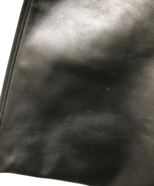 JIL SANDER（ジルサンダー）JIL SANDER (ジルサンダー) BORDER HOBO レザートートバッグ ブラックの古着・服飾アイテム