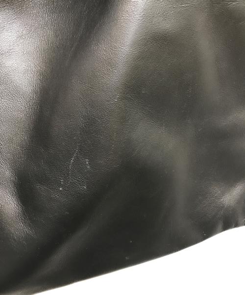 JIL SANDER（ジルサンダー）JIL SANDER (ジルサンダー) BORDER HOBO レザートートバッグ ブラックの古着・服飾アイテム