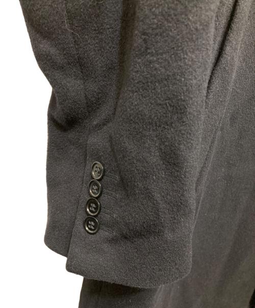 ARMANI COLLEZIONI（アルマーニ コレツィオーニ）ARMANI COLLEZIONI (アルマーニ コレツィオーニ) メルトンロングチェスターコート ブラック サイズ:42の古着・服飾アイテム