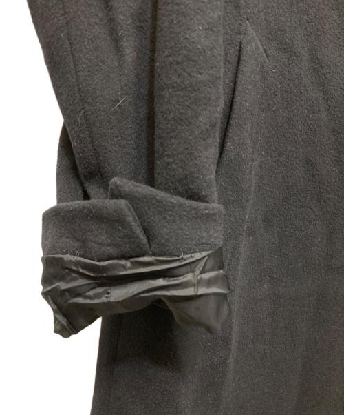 ARMANI COLLEZIONI（アルマーニ コレツィオーニ）ARMANI COLLEZIONI (アルマーニ コレツィオーニ) メルトンロングチェスターコート ブラック サイズ:42の古着・服飾アイテム