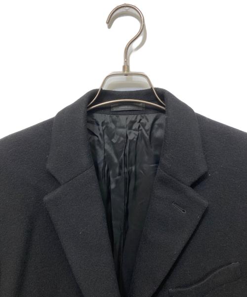 ARMANI COLLEZIONI（アルマーニ コレツィオーニ）ARMANI COLLEZIONI (アルマーニ コレツィオーニ) メルトンロングチェスターコート ブラック サイズ:42の古着・服飾アイテム