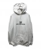 BALENCIAGAバレンシアガ）の古着「BB PIXEL HOODIE」｜ホワイト