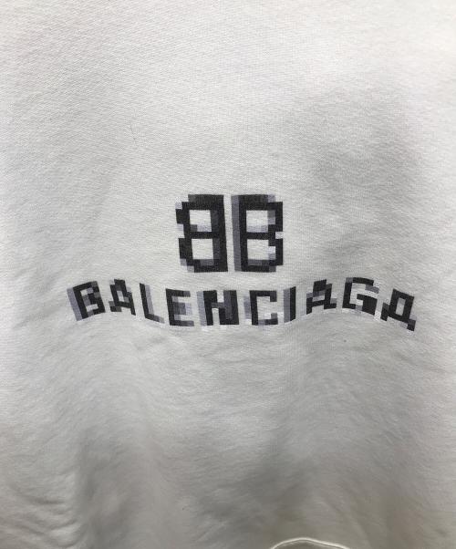 BALENCIAGA（バレンシアガ）BALENCIAGA (バレンシアガ) BB PIXEL HOODIE ホワイト サイズ:XSの古着・服飾アイテム