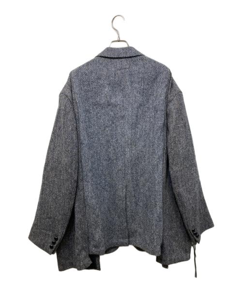 77circa（ナナナナサーカ）77circa (ナナナナサーカ) ワイドツイードジャケット グレー×ネイビー サイズ:不明の古着・服飾アイテム