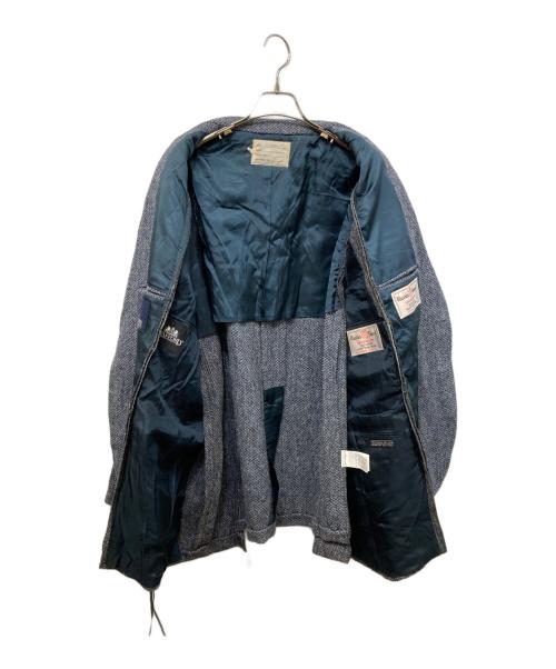 77circa（ナナナナサーカ）77circa (ナナナナサーカ) ワイドツイードジャケット グレー×ネイビー サイズ:不明の古着・服飾アイテム