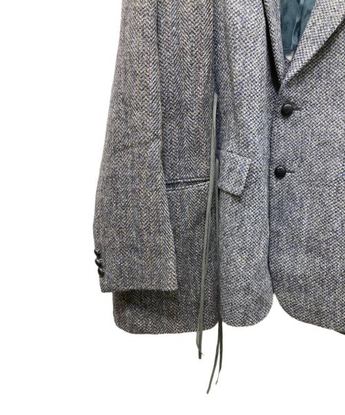 77circa（ナナナナサーカ）77circa (ナナナナサーカ) ワイドツイードジャケット グレー×ネイビー サイズ:不明の古着・服飾アイテム