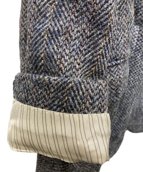 77circa（ナナナナサーカ）77circa (ナナナナサーカ) ワイドツイードジャケット グレー×ネイビー サイズ:不明の古着・服飾アイテム