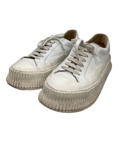 JIL SANDER（ジルサンダー）JIL SANDER (ジルサンダー) ローカットスニーカー ホワイト サイズ:39の古着・服飾アイテム