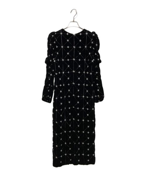 BELPER（ベルパー）BELPER (ベルパー) EMBROIDERY VELVET DRESS ブラック サイズ:不明の古着・服飾アイテム