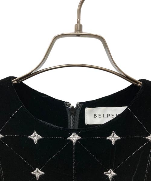 BELPER（ベルパー）BELPER (ベルパー) EMBROIDERY VELVET DRESS ブラック サイズ:不明の古着・服飾アイテム