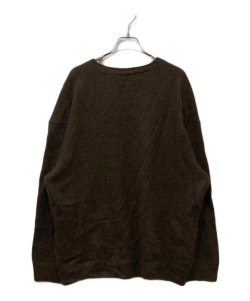 wirrow（ウィロウ）wirrow (ウィロウ) alpaca wool wide knit pullover ブラウン サイズ:3の古着・服飾アイテム