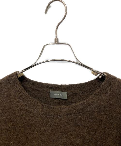 wirrow（ウィロウ）wirrow (ウィロウ) alpaca wool wide knit pullover ブラウン サイズ:3の古着・服飾アイテム