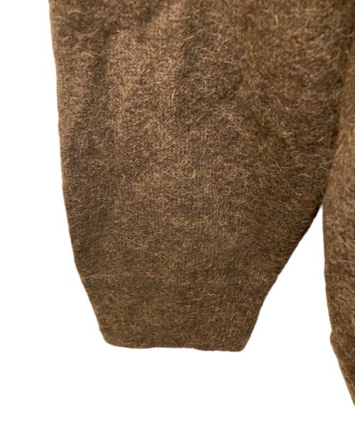 wirrow（ウィロウ）wirrow (ウィロウ) alpaca wool wide knit pullover ブラウン サイズ:3の古着・服飾アイテム