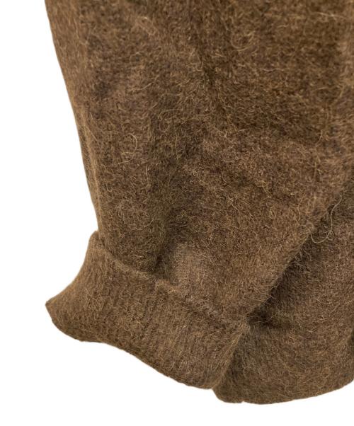 wirrow（ウィロウ）wirrow (ウィロウ) alpaca wool wide knit pullover ブラウン サイズ:3の古着・服飾アイテム