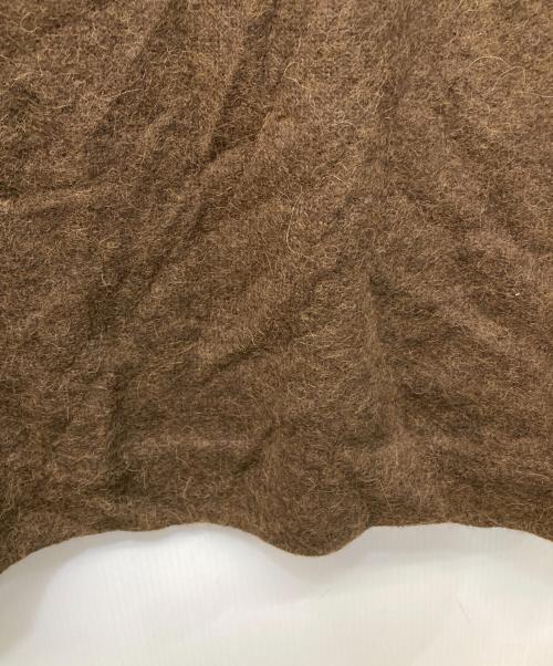 wirrow（ウィロウ）wirrow (ウィロウ) alpaca wool wide knit pullover ブラウン サイズ:3の古着・服飾アイテム