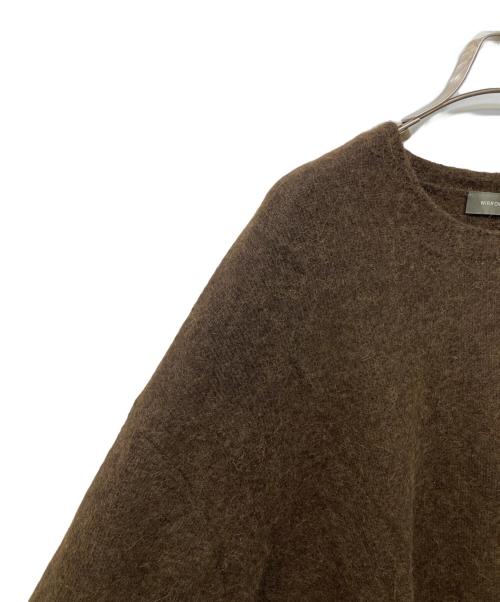 wirrow（ウィロウ）wirrow (ウィロウ) alpaca wool wide knit pullover ブラウン サイズ:3の古着・服飾アイテム
