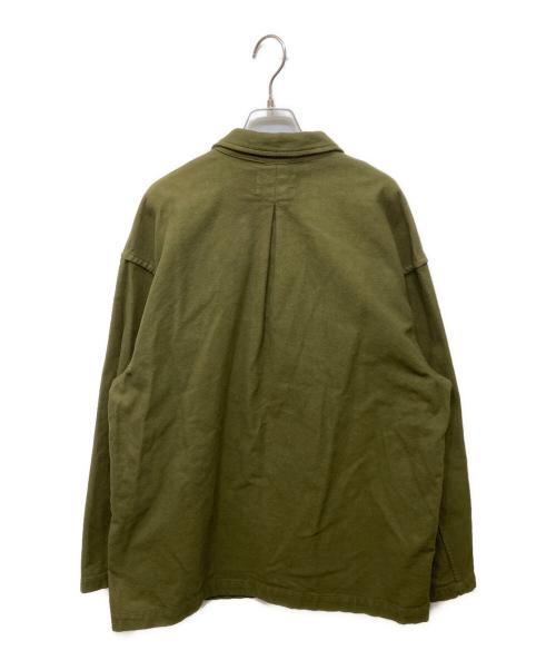 yokosakamoto（ヨウコサカモト）YOKOSAKAMOTO (ヨウコサカモト) フランネルワークジャケット カーキ サイズ:Lの古着・服飾アイテム
