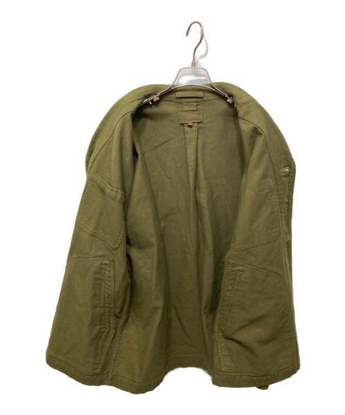 yokosakamoto（ヨウコサカモト）YOKOSAKAMOTO (ヨウコサカモト) フランネルワークジャケット カーキ サイズ:Lの古着・服飾アイテム