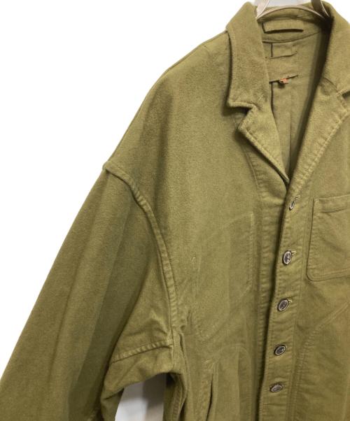 yokosakamoto（ヨウコサカモト）YOKOSAKAMOTO (ヨウコサカモト) フランネルワークジャケット カーキ サイズ:Lの古着・服飾アイテム