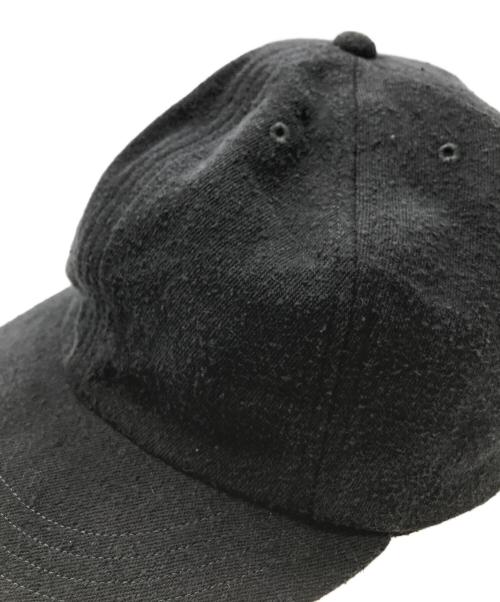 COMOLI（コモリ）COMOLI (コモリ) シルクネップ キャップ ブラックの古着・服飾アイテム