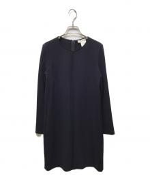 MaxMara（マックスマーラ）の古着「ロングスリーブワンピース」｜ネイビー