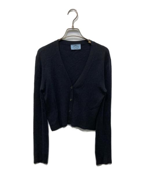 PRADA（プラダ）PRADA (プラダ) カシミヤシルクカーディガン ブラック サイズ:40の古着・服飾アイテム