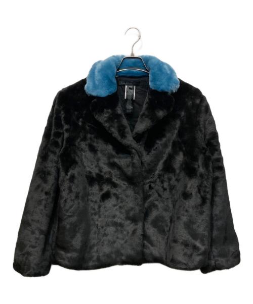 Marc by Marc Jacobs（マークバイマークジェイコブス）Marc by Marc Jacobs (マークバイマークジェイコブス) エコファージャケット ブラック×ブルー サイズ:XS/Sの古着・服飾アイテム