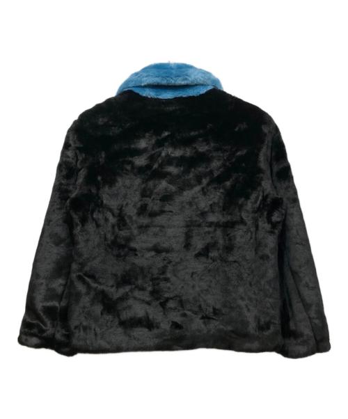 Marc by Marc Jacobs（マークバイマークジェイコブス）Marc by Marc Jacobs (マークバイマークジェイコブス) エコファージャケット ブラック×ブルー サイズ:XS/Sの古着・服飾アイテム