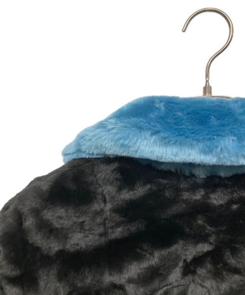 Marc by Marc Jacobs（マークバイマークジェイコブス）Marc by Marc Jacobs (マークバイマークジェイコブス) エコファージャケット ブラック×ブルー サイズ:XS/Sの古着・服飾アイテム