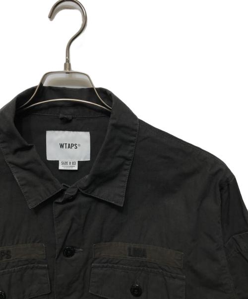 WTAPS（ダブルタップス）WTAPS (ダブルタップス) BUDS L/S MILITARY SHIRTS ブラック サイズ:03の古着・服飾アイテム