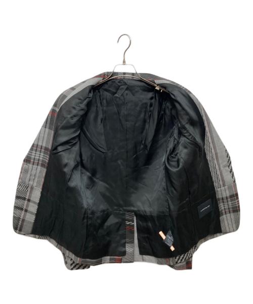 ALMOSTBLACK（オールモストブラック）ALMOSTBLACK (オールモストブラック) チェックテーラードジャケット グレー サイズ:1の古着・服飾アイテム
