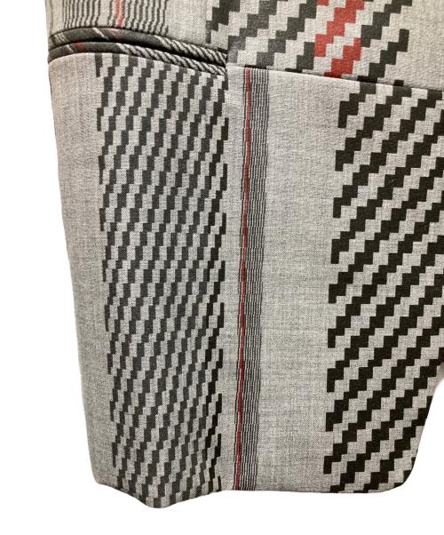 ALMOSTBLACK（オールモストブラック）ALMOSTBLACK (オールモストブラック) チェックテーラードジャケット グレー サイズ:1の古着・服飾アイテム