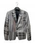ALMOSTBLACK（オールモストブラック）の古着「チェックテーラードジャケット」｜グレー