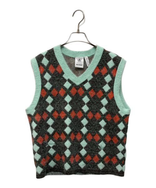 adidas（アディダス）adidas (アディダス) WALES BONNER (ウェールズボナー) ニットベスト グリーン サイズ:XLの古着・服飾アイテム