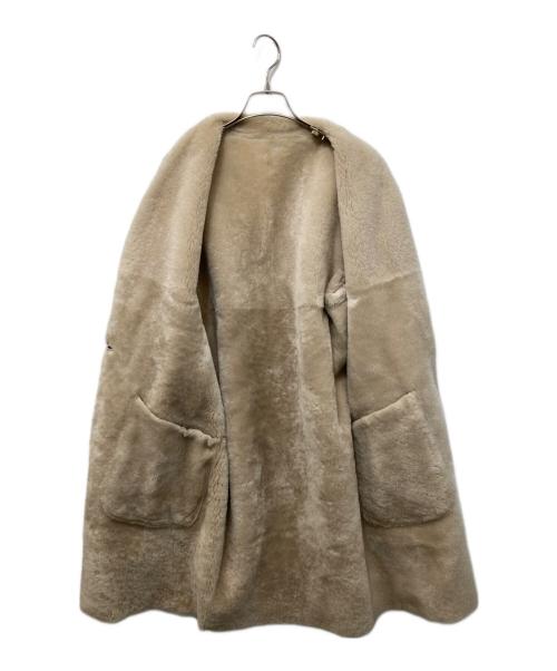 DES PRES（デ プレ）DES PRES (デ プレ) リバーシブルムートンコート ベージュ サイズ:36の古着・服飾アイテム