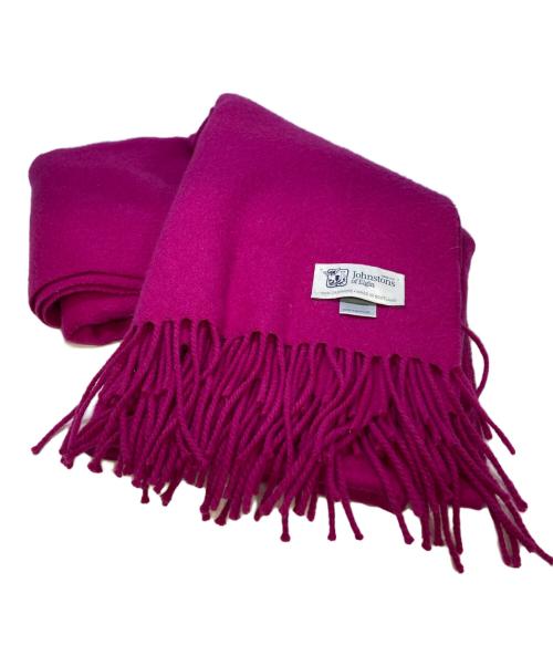 JOHNSTONS OF ELGIN（ジョンストンズオブエルガン）JOHNSTONS OF ELGIN (ジョンストンズオブエルガン) 大判カシミヤマフラー パープルの古着・服飾アイテム