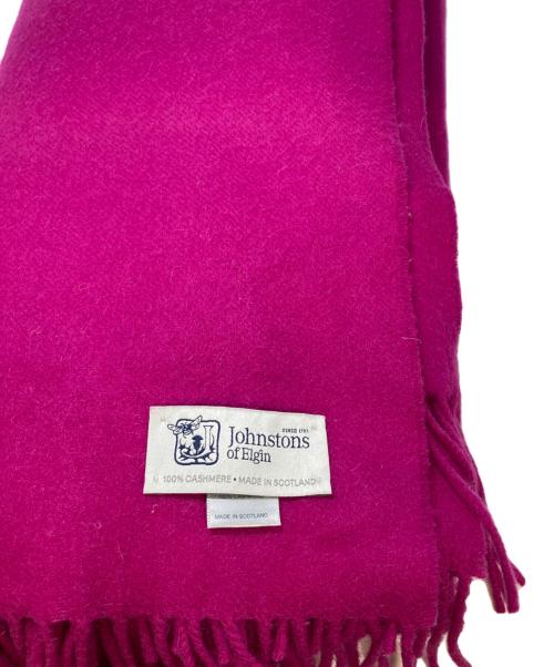 JOHNSTONS OF ELGIN（ジョンストンズオブエルガン）JOHNSTONS OF ELGIN (ジョンストンズオブエルガン) 大判カシミヤマフラー パープルの古着・服飾アイテム