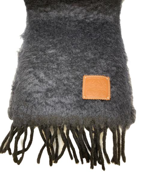 LOEWE（ロエベ）LOEWE (ロエベ) モヘア混マフラー ブラックの古着・服飾アイテム