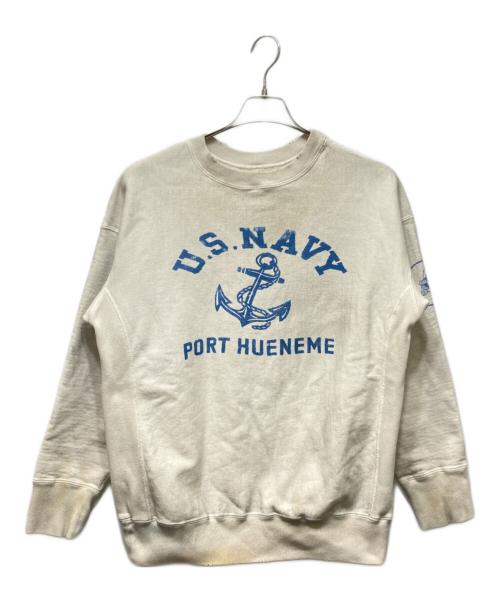 BOWWOW（バウワウ）BOWWOW (バウワウ) USN SEEBEES SWEATSHIRTS ベージュ サイズ:Sの古着・服飾アイテム