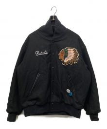 butwin×MISSION DISTRICT×FREAK'S STORE（バトウィン×ミッション ディストリクト×フリークスストア）の古着「別注ウールメルトンアワードジャケット」｜ブラック