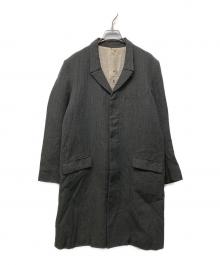 Vlas Blomme（ヴラスブラム）の古着「ウールリネンコート」｜グレー