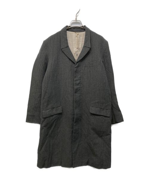Vlas Blomme（ヴラスブラム）Vlas Blomme (ヴラスブラム) ウールリネンコート グレー サイズ:Sの古着・服飾アイテム